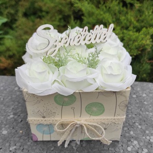 Húsvétii asztaldísz, rózsadoboz, Otthon & Életmód, Dekoráció, Asztal és polc dekoráció, Asztaldísz, Virágkötés, MESKA