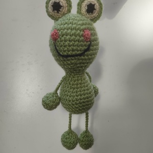 Amigurumi béka, Otthon & Életmód, Dekoráció, Asztal és polc dekoráció, Asztaldísz, , MESKA
