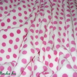 Finom pihe-puha meleg bébi-soft pöttyös 160 cm széles 1.990.- - kellékek & szerszámok - méteráru - bársony - Meska.hu