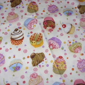 Muffinos USA egyedi Design textil:o)  57,5 x 30 cm minőségi textil  USA design , Kellékek & szerszámok, Méteráru, Pamut, Mindenmás, Varrás, Varrás, MESKA