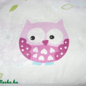 Hú - húúú cuki  baglyos design textil 140 cm széles 100% pamut - kellékek & szerszámok - méteráru - pamut - Meska.hu