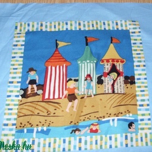 Nyár és Tál évszakok blokk panel patchwork USA design minőségi  textil 30 x 28 cm  - kellékek & szerszámok - méteráru - pamut - Meska.hu