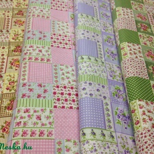Patchwork mintás több színben design textil 70 x 50 cm minőségi  textil - kellékek & szerszámok - méteráru - pamut - Meska.hu