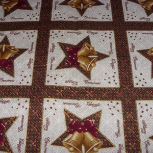 9 db-os kis blokkos karácsonyi  USA design minőségi textil:  30 x 30 cm  - kellékek & szerszámok - méteráru - pamut - Meska.hu