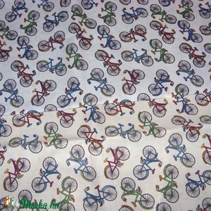 Kerékpár mintás - több féle design textil 70 x 50 cm minőségi  textil - kellékek & szerszámok - méteráru - pamut - Meska.hu