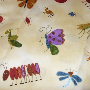 Lepkék - bogarak USA egyedi Design textil:o)  55 x 30 cm minőségi textil  USA design  - kellékek & szerszámok - méteráru - pamut - Meska.hu