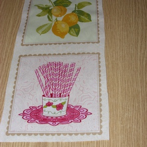 2 db-os sütis -gyümölcsös blokk több féle minőségi USA egyedi Design textil:o)  30 x 15 cm  - kellékek & szerszámok - méteráru - pamut - Meska.hu