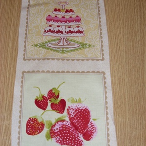 2 db-os sütis -gyümölcsös blokk több féle minőségi USA egyedi Design textil:o)  30 x 15 cm , Kellékek & szerszámok, Méteráru, Pamut, Mindenmás, Varrás, Varrás, MESKA