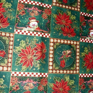 20 féle Karácsonyi patchwork mintás német design textil 70 x 30 cm  - kellékek & szerszámok - méteráru - pamut - Meska.hu