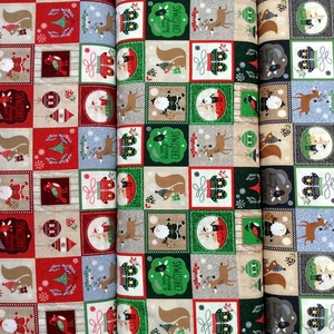 20 féle Karácsonyi patchwork mintás német design textil 70 x 30 cm  - kellékek & szerszámok - méteráru - pamut - Meska.hu