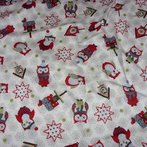Karácsonyi patchwork mintás német design textil 70 x 30 cm  - kellékek & szerszámok - méteráru - pamut - Meska.hu