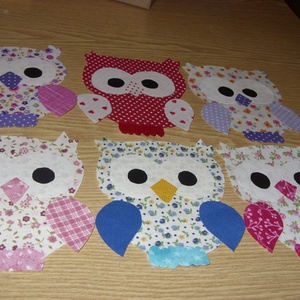 Patchwork bagoly  - Puha baba takaró applikációval  - otthon & életmód - babaszoba, gyerekszoba - babatakaró, gyerek pléd - Meska.hu