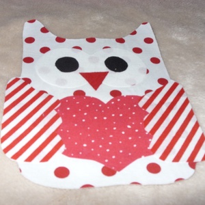 Patchwork bagoly  - Puha baba takaró applikációval  - otthon & életmód - lakástextil - Meska.hu