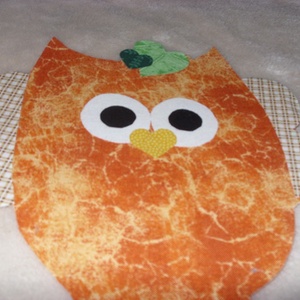 Patchwork bagoly  - Puha baba takaró applikációval  - otthon & életmód - lakástextil - Meska.hu