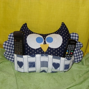  Zsebes patchwork bagoly nagyon cuki mosható  - otthon & életmód - lakástextil - párna & párnahuzat - Meska.hu
