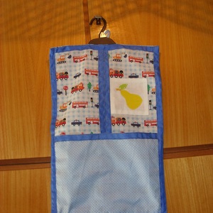 Ovis ruha zsák vállfás 4 zsebes - patchwork ovis jellel  100% design pamutvászon -10 féle rendelhető textilből, , Varrás, MESKA