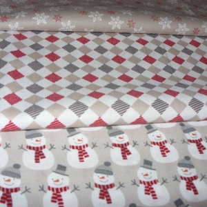 Karácsonyi apró mintás sok féle német design textil 70 x 30 cm - kellékek & szerszámok - méteráru - pamut - Meska.hu