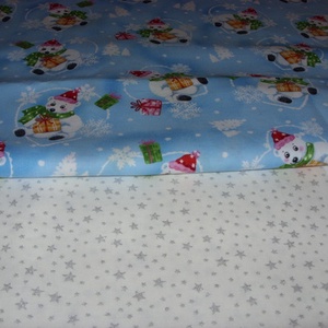 Különleges Karácsonyi  ezüst csillagos német design textil 70 x 30 cm, Kellékek & szerszámok, Méteráru, Pamut, Mindenmás, Varrás, Varrás, MESKA