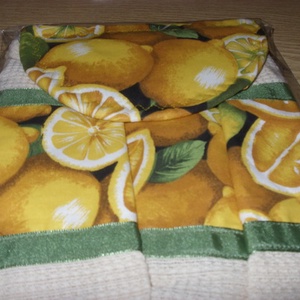 Különleges kombó törlő citromos USA design textil díszítéssel 3 színben - otthon & lakás - konyhafelszerelés, tálalás - Meska.hu
