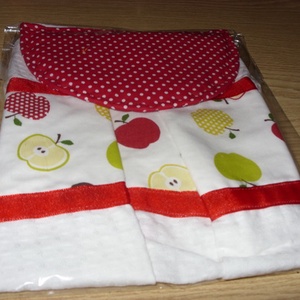 Különleges kombó törlő almás design textil díszítéssel 3 színben - otthon & életmód - konyhafelszerelés, tálalás - konyhai textil - konyharuha & törlőkendő - Meska.hu