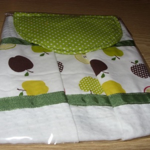Különleges kombó törlő almás design textil díszítéssel 3 színben - otthon & életmód - konyhafelszerelés, tálalás - konyhai textil - konyharuha & törlőkendő - Meska.hu