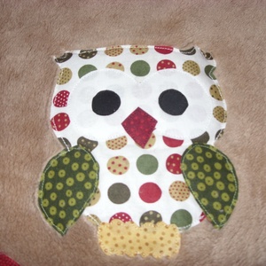 Baba takaró - látogatásra is - Tündéri patchwork baglyos egyedi  babatakaró névvel is - 3D - több méretben és színben , Otthon & Életmód, Babaszoba, gyerekszoba, Babatakaró, gyerek pléd, Varrás, MESKA