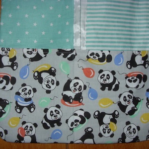 Panda macis különleges uni ovi ruha zsák  100% pamut textil - játék & sport - ovis felszerelés - ovis zsák - Meska.hu