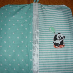 Panda macis különleges uni ovi ruha zsák  100% pamut textil - játék & sport - ovis felszerelés - ovis zsák - Meska.hu