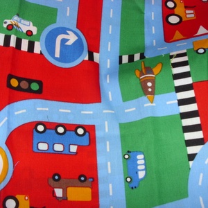 Gyerekmintás - közlekedés  75 x 30 cm minőségi textil - holland design  - kellékek & szerszámok - méteráru - pamut - Meska.hu