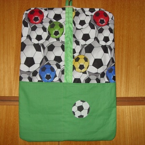 FOCI MÁNIA ovis  ruhazsák 100% pamut  55 x 40 cm - játék & sport - ovis felszerelés - ovis szett - Meska.hu