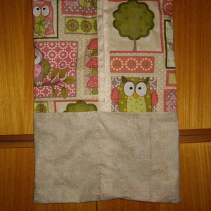 Csinos csajos cicás, pillangós és baglyos ovis  ruhazsák 100% pamut  55 x 40 cm - Meska.hu