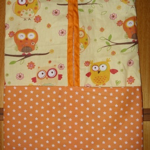Csinos csajos cicás és baglyos ovis  ruhazsák 100% pamut  55 x 40 cm - Meska.hu