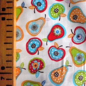Gyümölcs mánia design textil méterre is 140 cm széles - varrással is - kellékek & szerszámok - méteráru - pamut - Meska.hu
