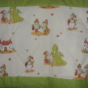 Sárkányok-lovagok-várak-150 cm x 70 cm falvédő - tépőzáras - otthon & életmód - babaszoba, gyerekszoba - falvédő gyerekszobába - Meska.hu