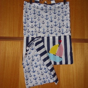 Füles  ovis ruha zsák 55 x 40 cm  100% pamut textil - ovis jellel és névvel is - játék & sport - ovis felszerelés - Meska.hu