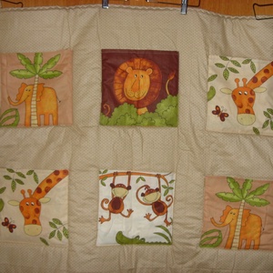 6 zsebes falvédő - 110 x 80 cm , Otthon & Életmód, Babaszoba, gyerekszoba, Falvédő gyerekszobába, Varrás, Mindenmás, MESKA