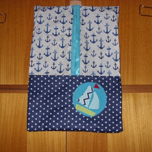 Ovis ruha zsák  - patchwork ovis jellel és névvel is 100% pamut design textil - játék & sport - ovis felszerelés - Meska.hu