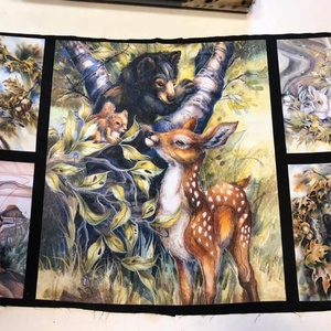 VADÁLLATOS 5 ÉS 8 blokkos panelek, USA design textil - kellékek & szerszámok - méteráru - vászon - Meska.hu