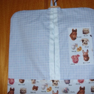 Farm - állatos ovis ruhazsák - USA design textillel kombózva - játék & sport - ovis felszerelés - ovis szett (zsák és tornazsák) - Meska.hu