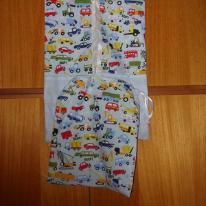 5 db-os Nagy ovis kellék - kezdő csomag - ágyneműhuzat v. bélelt ágynemű, derékalj lepedő,,ruha - és torna zsák szett - játék & sport - ovis felszerelés - ovis ágynemű - Meska.hu