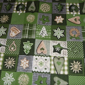 Több féle - Karácsonyi apró mintás német design textil 70 x 30 és 70 x 35 cm - kellékek & szerszámok - méteráru - pamut - Meska.hu