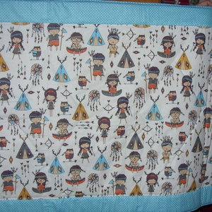 Indiános, fiús vagy uni falvédő, gyerekágyhoz is 175 x 80 cm - otthon & életmód - babaszoba, gyerekszoba - falvédő gyerekszobába - Meska.hu