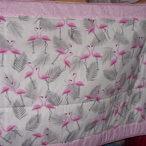 Csodás flamingó mintás falvédő 200 x 80 cm füllel - otthon & életmód - lakástextil - falvédő - Meska.hu