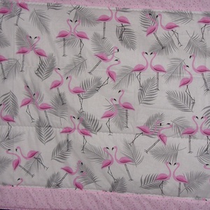 Csodás flamingó mintás falvédő 200 x 80 cm füllel - otthon & életmód - lakástextil - falvédő - Meska.hu