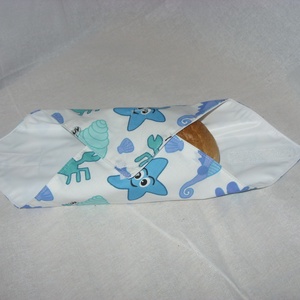 Design Uzsonna csomagoló, tépőzáras újraszalvéta - sandwich bag - uzsonnás textil szalvéta -  vízhatlan szalvéta , Táska & Tok, Uzsonna- & Ebéd tartó, Szendvics csomagoló, Varrás, MESKA