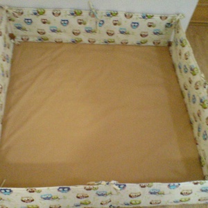 90 x 90 , 100 x 100  és 120 x 120 cm járóka betét kérésre rávarrt fejvédővel - 100% pamut - Meska.hu