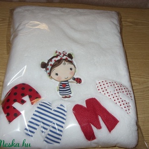 Egyedi gyerkőc takaró 0 - 6 éves -  választható bájos applikációval  - baba - mama - babaágyneműk - babatakaró, gyerek pléd - Meska.hu