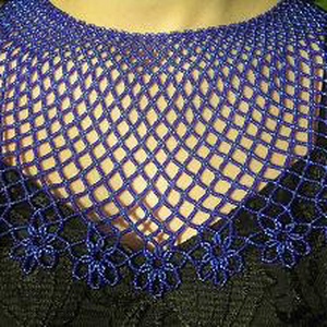 Nagyvirágos gyöngygallér - ékszer - nyaklánc - nyakpánt, gallér - Meska.hu Nagyvirágos gyöngygallér - ékszer - nyaklánc - nyakpánt, gallér - Meska.hu