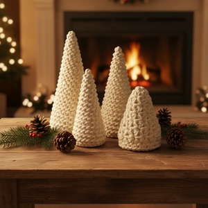 horgolt fenyőfa, Karácsony, Karácsonyi lakásdekoráció, Karácsonyi lakásdíszek, Horgolás, MESKA