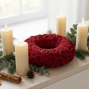 Horgolt koszorú - karácsony - adventi díszek - adventi koszorú - Meska.hu